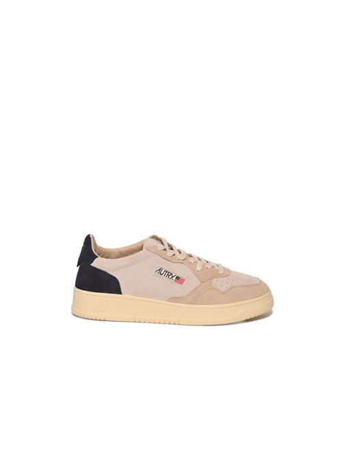 Sneakers Autry Medalist Low Tricolor in suede Blue Space/White/Sand AUTRY | AULMTS29