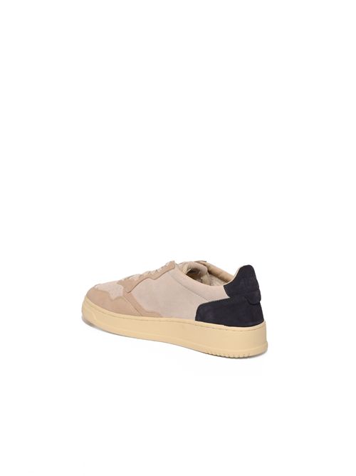 Sneakers Autry Medalist Low Tricolor in suede Blue Space/White/Sand AUTRY | AULMTS29