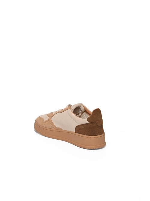 Sneakers Autry Medalist Low Tricolor in suede Tundra/Egg/Peanut AUTRY | AULMTS31