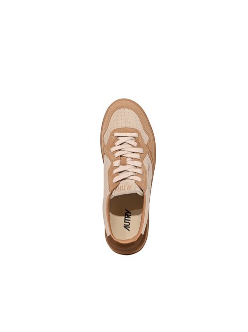Sneakers Autry Medalist Low Tricolor in suede Tundra/Egg/Peanut AUTRY | AULMTS31