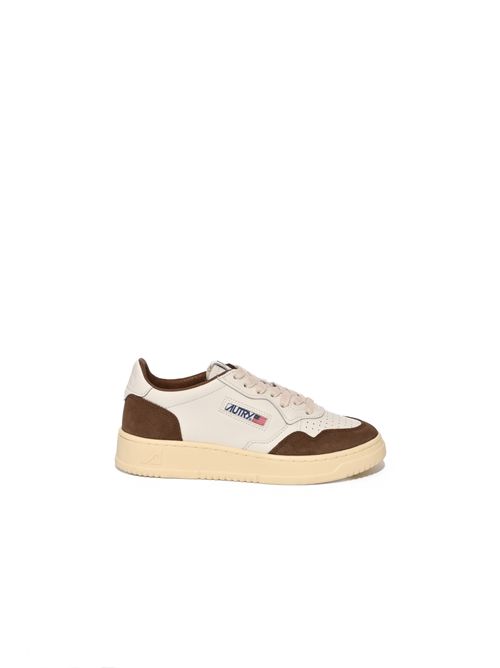 Sneakers Medalist Low in pelle e suede Bianco/Tundra AUTRY | AULWFT05