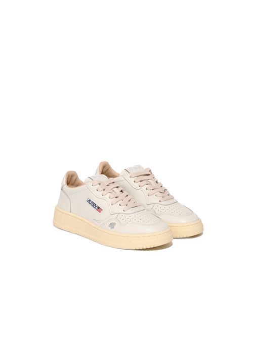 Sneakers Medalist Low in pelle con ricami silver AUTRY | AULWHP02