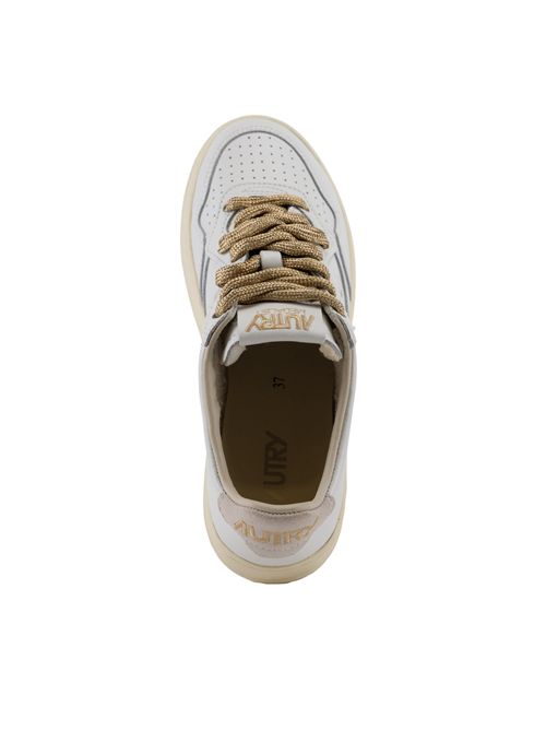 Sneakers Medalist Low in pelle e suede e lurex White AUTRY | AULWSW01