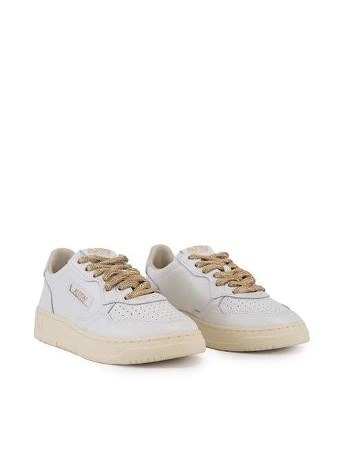 Sneakers Medalist Low in pelle e suede e lurex White AUTRY | AULWSW01