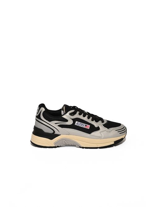 Sneakers Hyperway in mesh tessuto e suede Silver/Black AUTRY | HYLMMV09