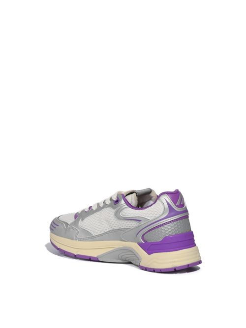 Sneakers Hyperway in pelle sintetica e mesh Bianco/Argento/Dewberry AUTRY | HYLWMV05