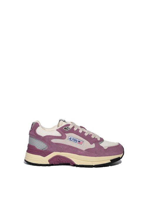Sneakers Hyperway in mesh e suede Sabbia e Malva AUTRY | HYLWSA04