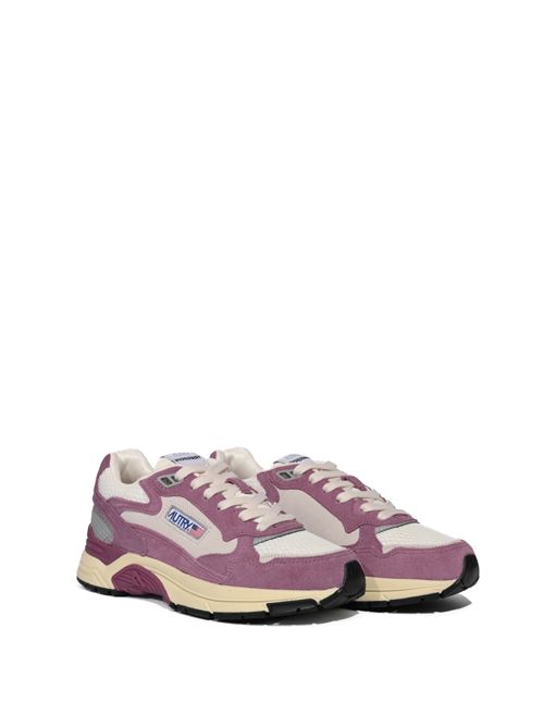 Sneakers Hyperway in mesh e suede Sabbia e Malva AUTRY | HYLWSA04