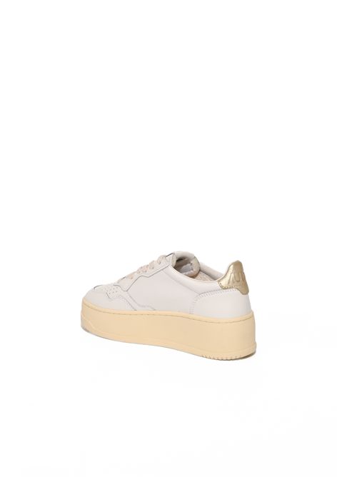 Sneakers Medalist Platform in pelle Bianco/Platinum AUTRY | PTLWLL01