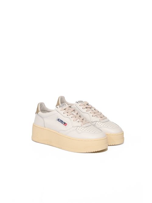 Sneakers Medalist Platform in pelle Bianco/Platinum AUTRY | PTLWLL01
