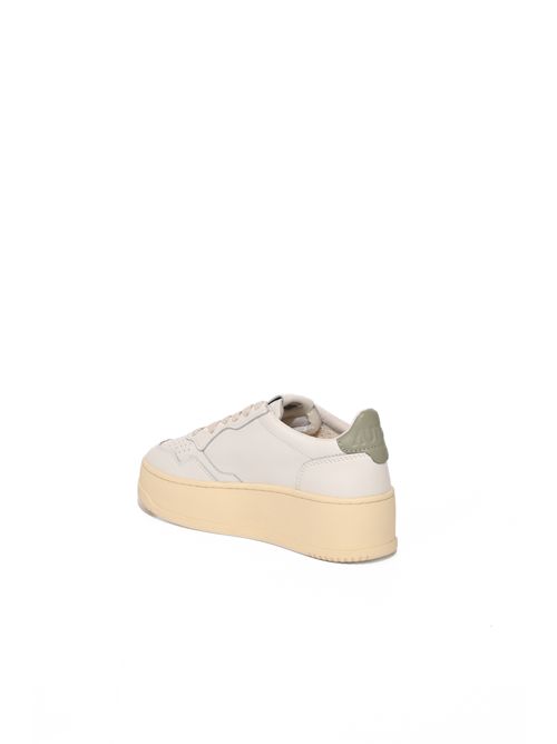 Sneakers Medalist Platform in pelle Bianco/Seagrass AUTRY | PTLWLL11