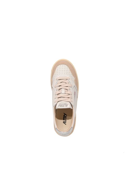 Sneakers Medalist Platform in pelle e suede Bianco/Silver AUTRY | PTLWLS74