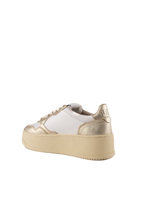 Sneakers Medalist Platform in pelle Bianco/Platino AUTRY | PTLWWB16