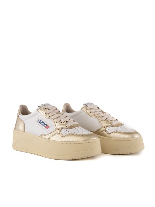 Sneakers Medalist Platform in pelle Bianco/Platino AUTRY | PTLWWB16