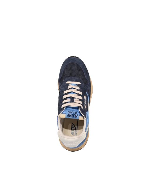 Sneakers Autry Reelwind Low in nylon e suede Bluette/Digital Blue AUTRY | WWLM3T03