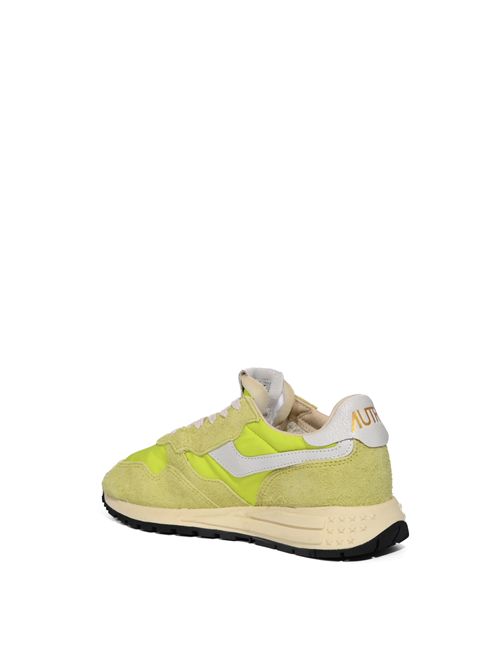 Sneakers Reelwind Low in nylon e suede Bianco/Evening Primrose AUTRY | WWLWNC33