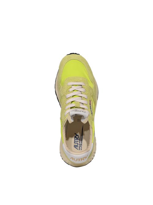 Sneakers Reelwind Low in nylon e suede Bianco/Evening Primrose AUTRY | WWLWNC33