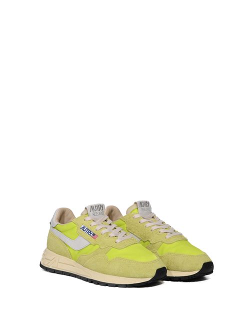 Sneakers Reelwind Low in nylon e suede Bianco/Evening Primrose AUTRY | WWLWNC33