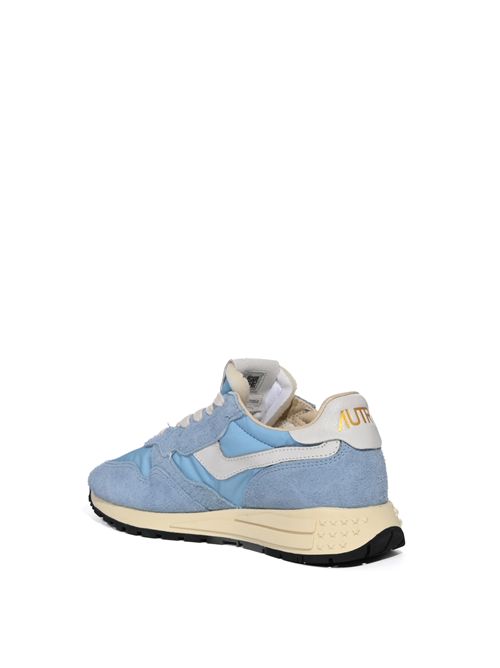 Sneakers Reelwind Low in nylon e suede Bianco/Forget Me Not AUTRY | WWLWNC34