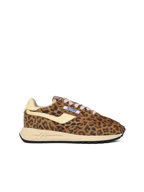 Sneakers Reelwind Low in suede Leopard e pelle Rutabaga AUTRY | WWLWUJ02