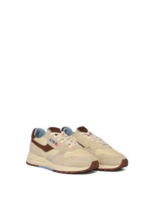 Sneakers Reelwind Low in nylon e suede Marrone e Nut AUTRY | WWLWUP01