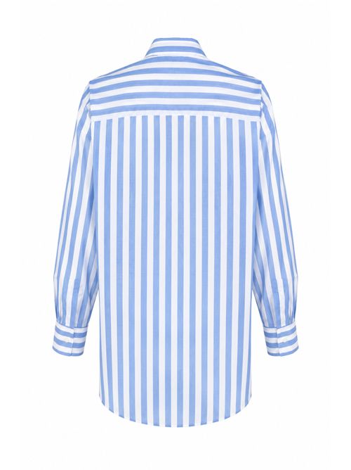 Camicia lunga in cotone a righe Caliban | 4Y1CP3HRB2