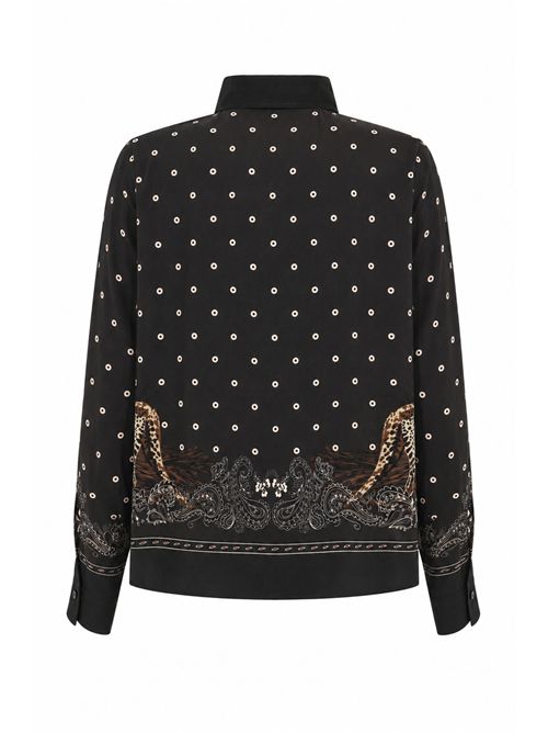 Camicia boxy in seta e viscosa con stampa foulard Caliban | 4Y6QP6EFR1