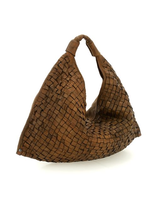 Borsa Atena in pelle con intreccio CAMPOMAGGI | C000570NDC2502
