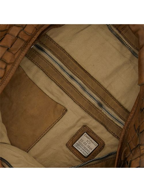 Borsa Atena in pelle con intreccio CAMPOMAGGI | C000570NDC2502