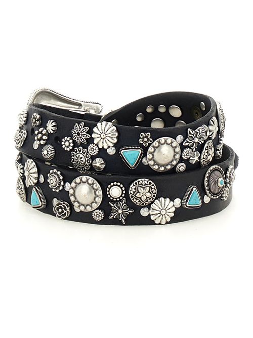 Cintura Bella di Notte in pelle con borchie CAMPOMAGGI | C009960NDC3001