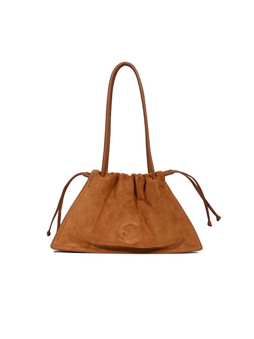 Borsa a spalla Dulse Medium in suede Cognac Coccinelle | E1SS6130101W11