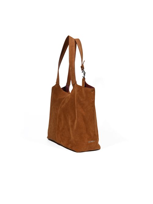 Borsa a spalla C-Easy Suede Large Cognac Coccinelle | E1THE110101W11