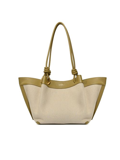 Borsa Finn Medium in pelle e lino Natural/Seagras Coccinelle | E1U06110201824