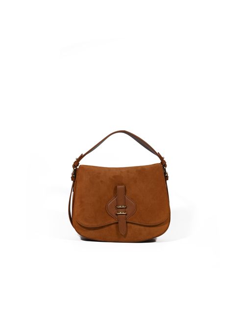 Borsa a spalla Mavery Medium in suede Cognac Coccinelle | E1U7H180101W11