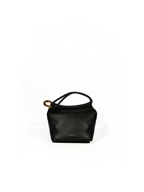 Borsa a mano Finn Pouch Small in pelle Noir Coccinelle | E1UAA580101001