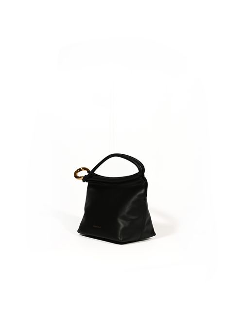 Borsa a mano Finn Pouch Small in pelle Noir Coccinelle | E1UAA580101001