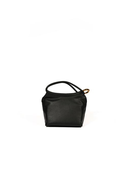 Borsa a mano Finn Pouch Small in pelle Noir Coccinelle | E1UAA580101001