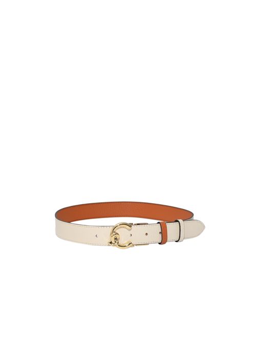 Cintura C-Me reversibile in pelle Crab Pearl Coccinelle | E3SSM110601840