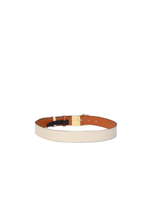 Cintura C-Me reversibile in pelle Crab Pearl Coccinelle | E3SSM110601840