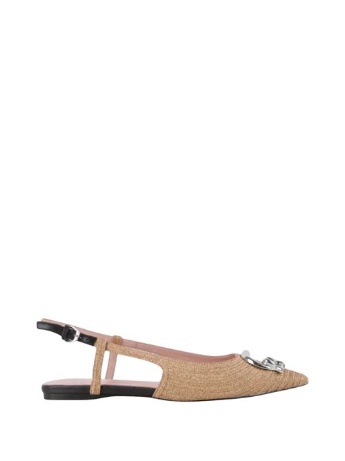 Slingback C-Me in rafia e pelle Coccinelle | E4U0K210201846