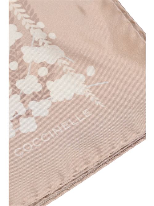 Foulard in seta con stampa Rosette Coccinelle | E7TOY380101M09