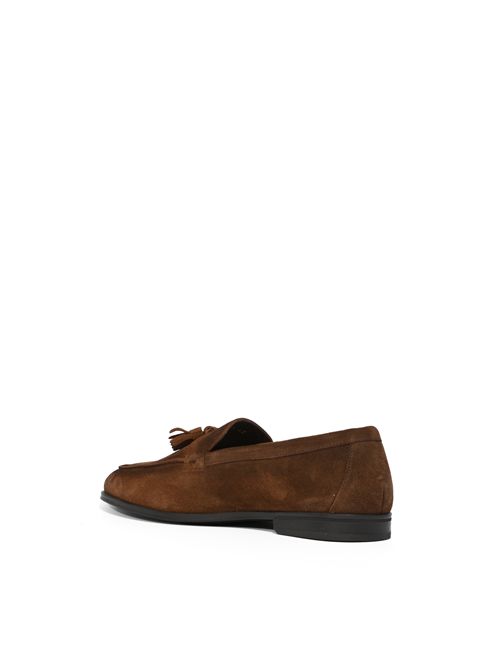 Mocassino in suede con nappine marrone DOUCAL'S | DU3383NOTTUY260TM01