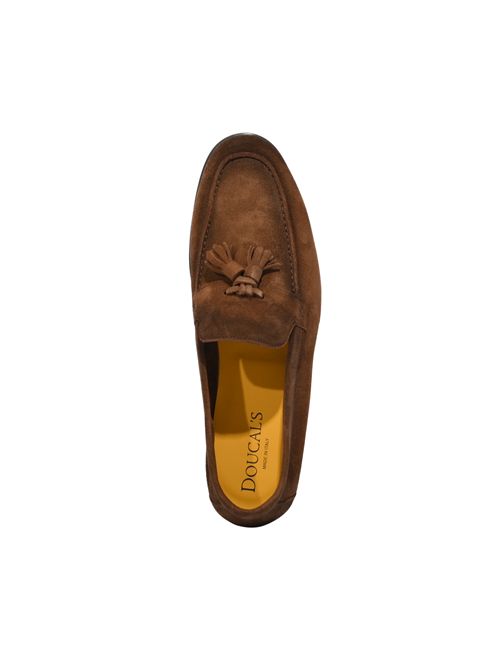 Mocassino in suede con nappine marrone DOUCAL'S | DU3383NOTTUY260TM01