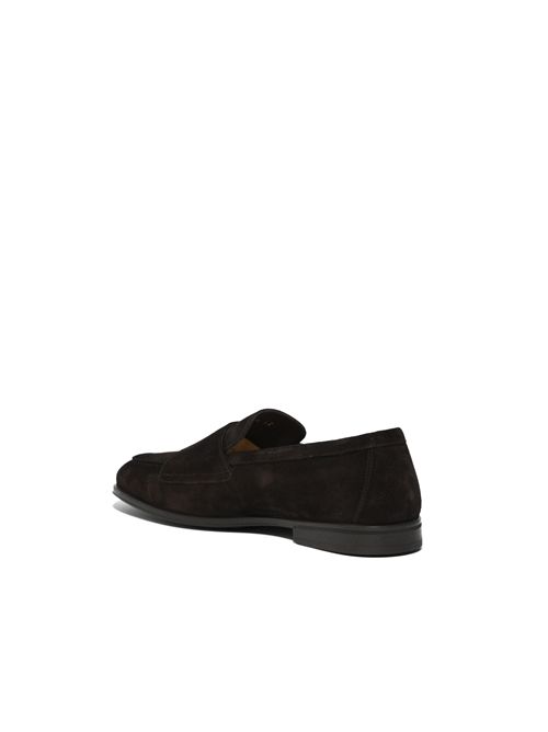 Mocassino doppia fibbia in suede Testa di Moro DOUCAL'S | DU3384NOTTUY260TM23