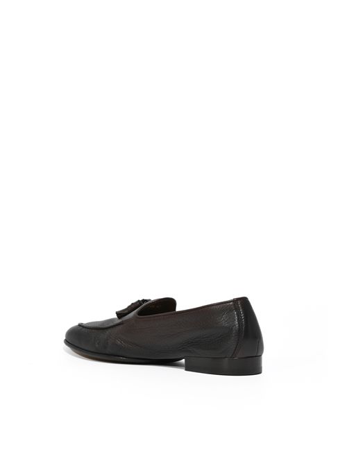 Mocassino con nappine in pelle di cervo testa di moro DOUCAL'S | DU3520TAORUZ054TM00