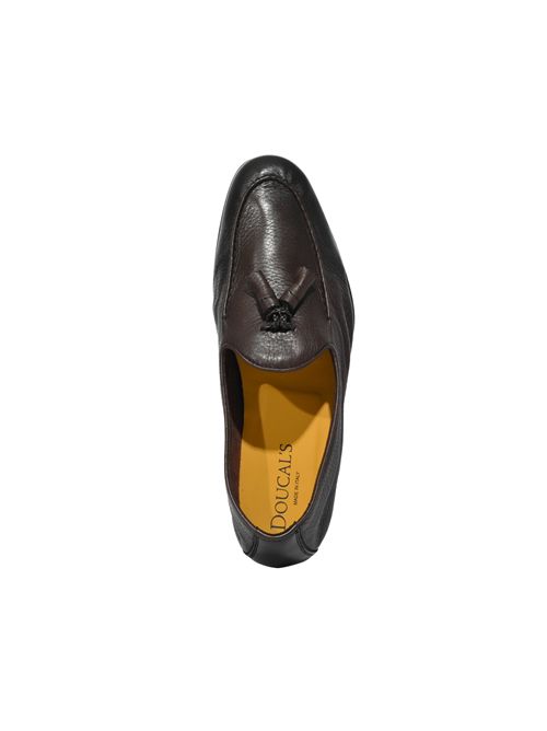 Mocassino con nappine in pelle di cervo testa di moro DOUCAL'S | DU3520TAORUZ054TM00