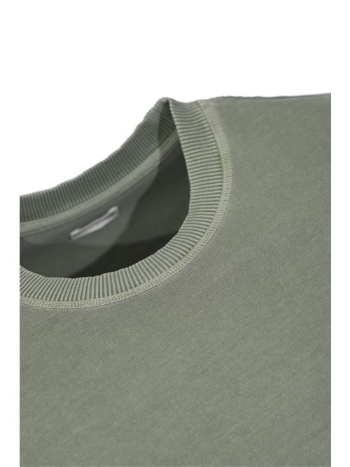 T-shirt in Jersey di cotone effetto used Verde FAY | MPMB352119TZGDV408