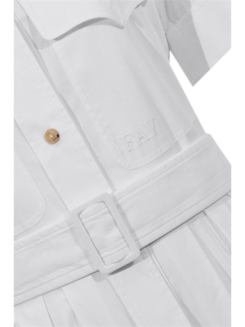Abito Chemisier in Popeline di Cotone Stretch FAY | N8WE352603SZDHB001
