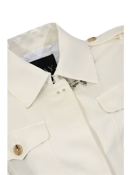 Giacca camicia in drill di cotone Panna FAY | NAW0452317SYCZB004