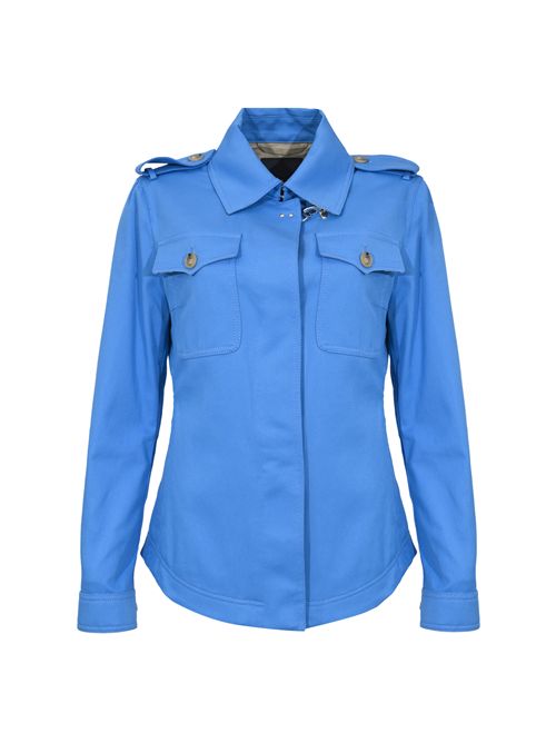 Giacca camicia in drill di cotone Azzurro FAY | NAW0452317SYCZU200